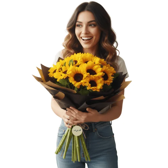 Ramos y arreglos de girasoles